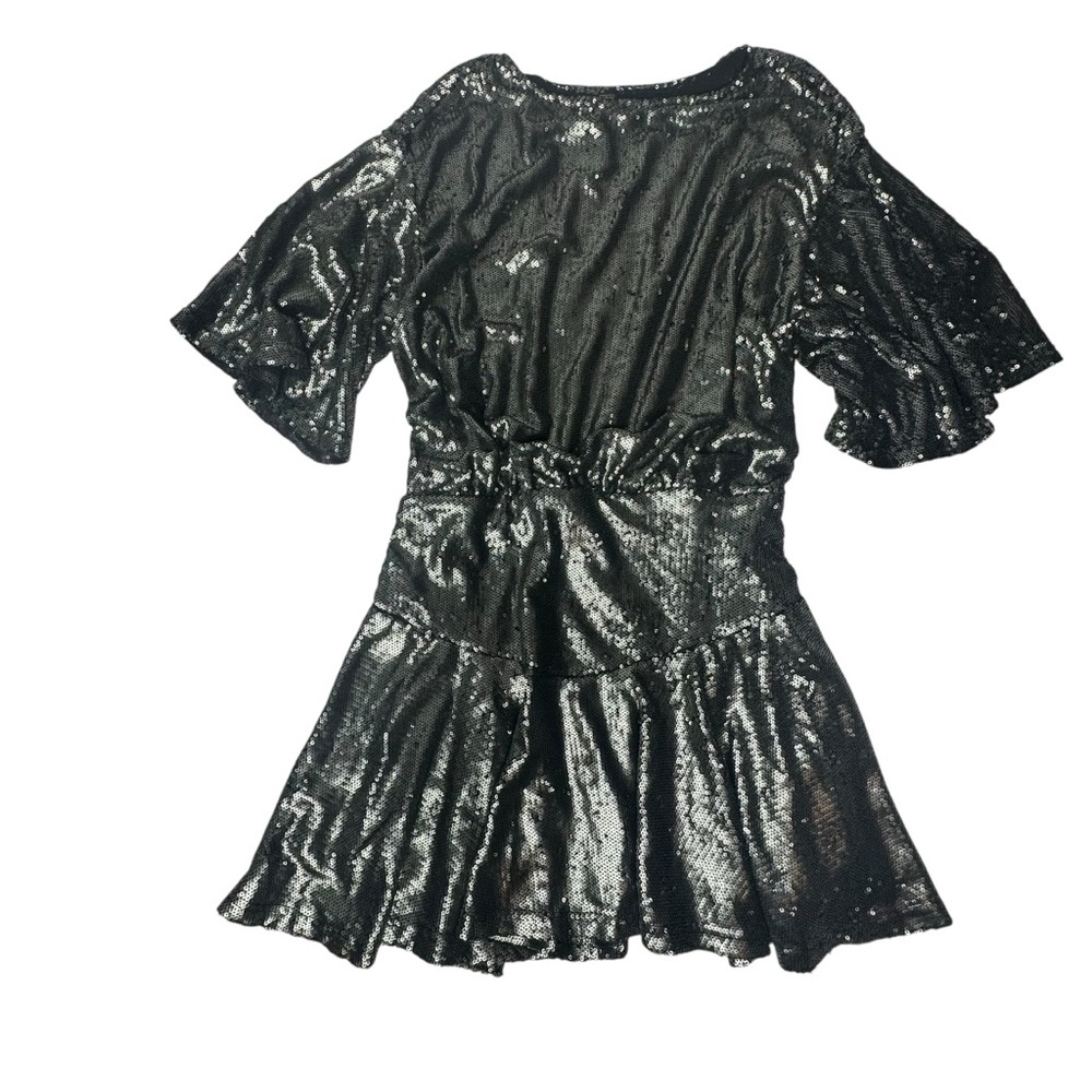 NWOT Free People Munuka Gun Metal Gray Sequin Mini Dress S - Picture 6 of 14